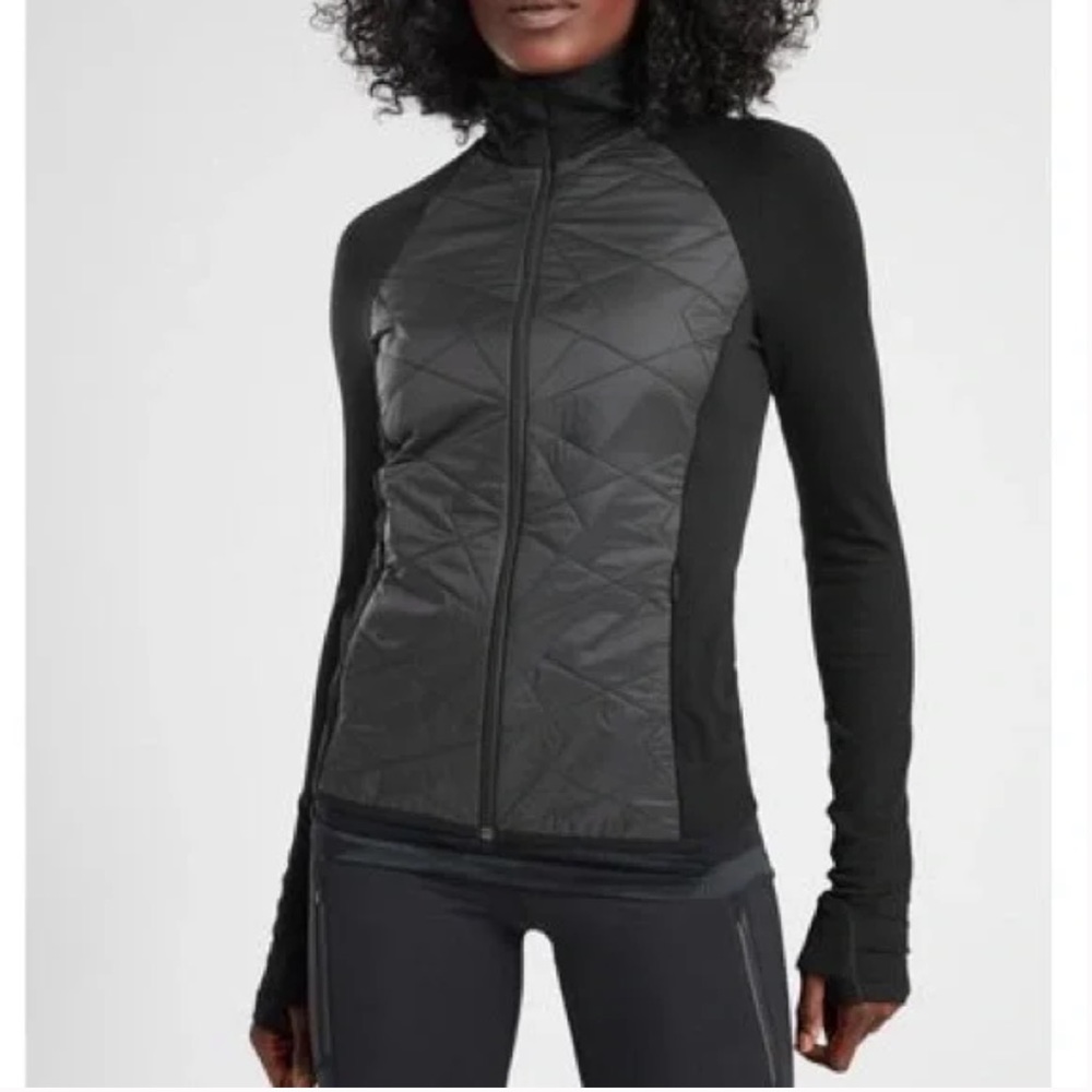 Athleta Flurry Force Insulated Primaloft Jacket Full Zip Black